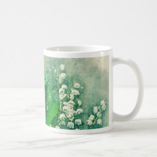 Watercolour Botanical Lily of the Valley Coffee Mug