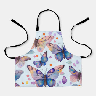 Watercolour Butterfly Pattern Apron