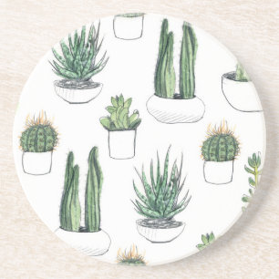 Watercolour Cacti & Succulent Coaster