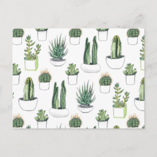 Watercolour Cacti & Succulent Postcard