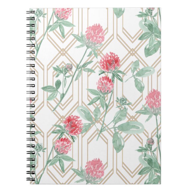 Watercolour clover flowers. notebook (Front)