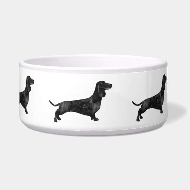 Watercolour dachshund silhouette pattern (Front)