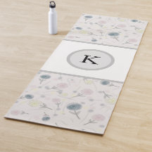 Watercolour Dahlia Yoga mat