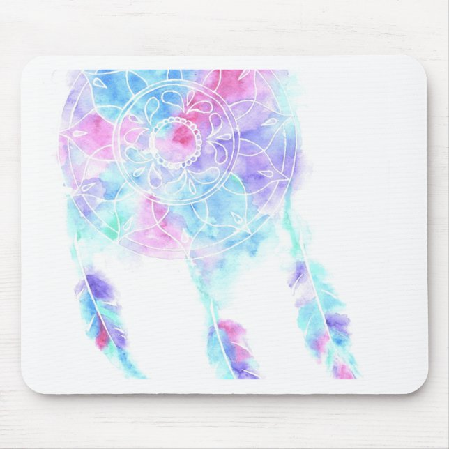 Watercolour Dreamcatcher Mouse Pad (Front)
