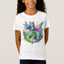 Watercolour Fantasy Fairy with Rainbow Wings
