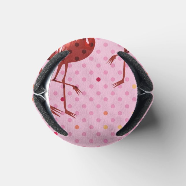 Watercolour Flamingo Pattern Can Cooler (Bottom)