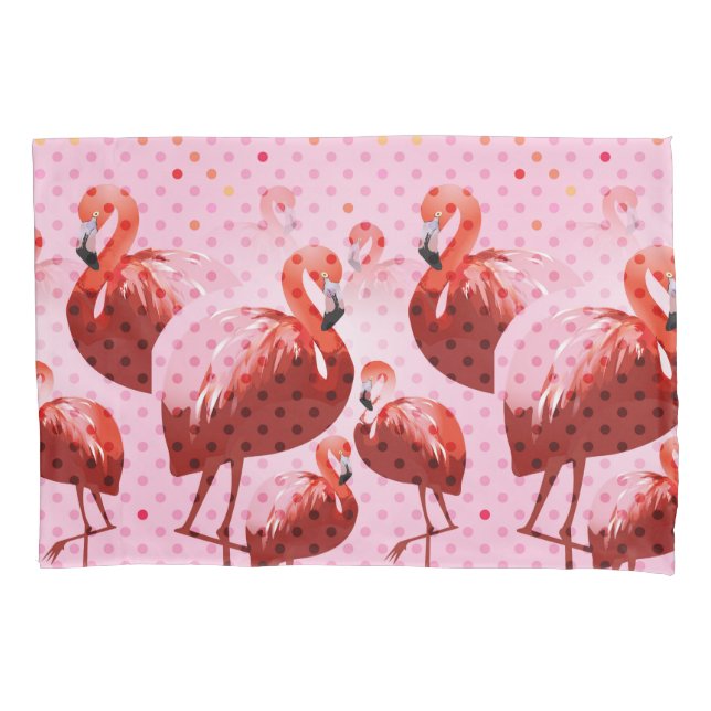 Watercolour Flamingo Pattern Pillowcase (Front)