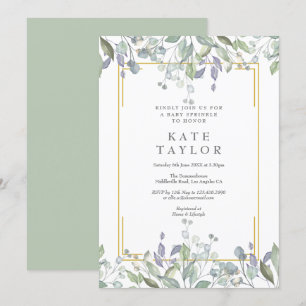 Watercolour Floral Baby Sprinkle/Shower/Couples Invitation