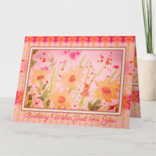 Watercolour Floral Designed Card
