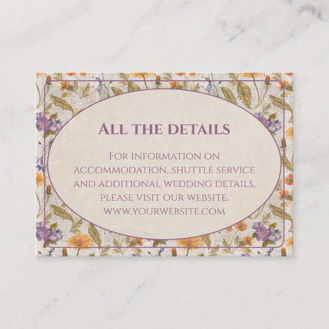 Watercolour Floral - enclosure card (Front)