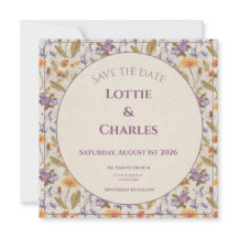 Watercolour Floral save the date