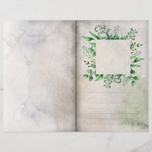 Watercolour Foliage Journal Scrapbook Page