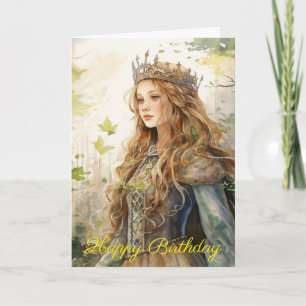 Watercolour Forest Princess Card