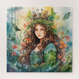 Watercolour Forest Princess Jigsaw Puzzle