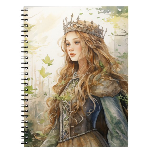 Watercolour Forest Princess Notebook (Front)
