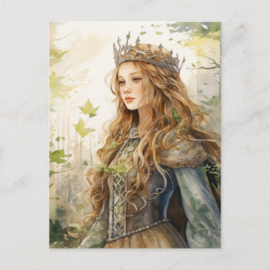 Watercolour Forest Princess Postcard