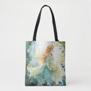 Watercolour Forest Princess Tote Bag