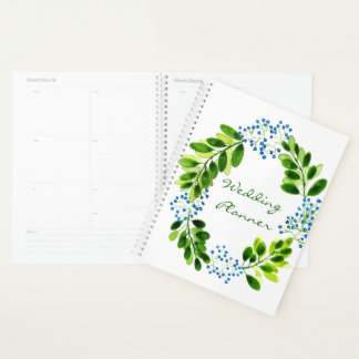 Watercolour Forget-me-not Flowers Wedding Planner