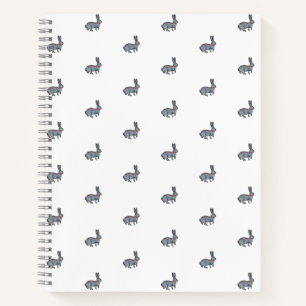 Watercolour hand drawn rabbit notebook