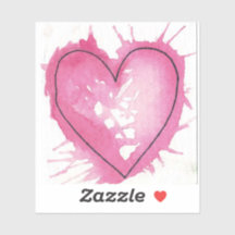 Watercolour Heart Sticker
