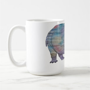 Watercolour hippo coffee mug
