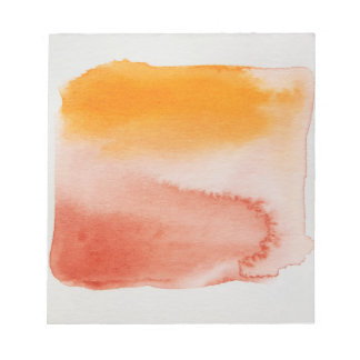 Watercolour Horizons Orange Brown Notepad