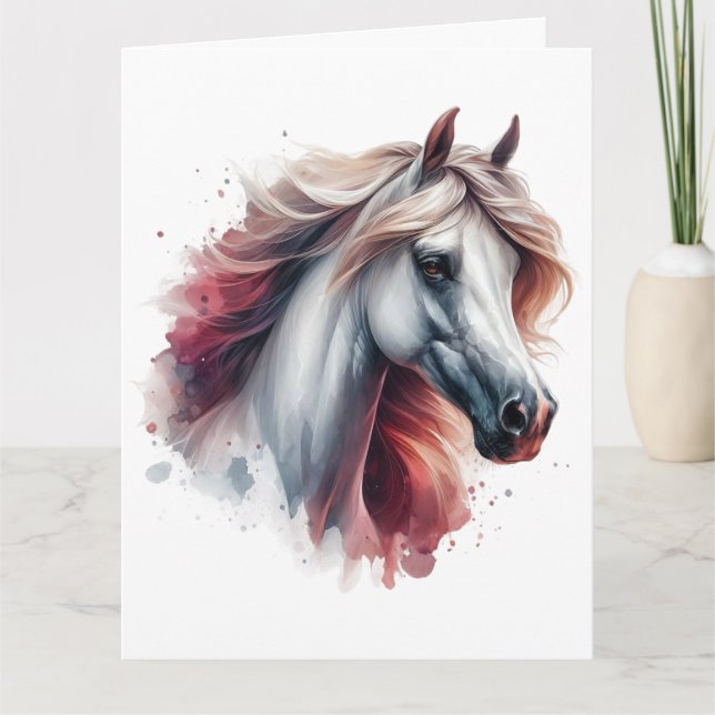 Watercolour Horse Card (Front)