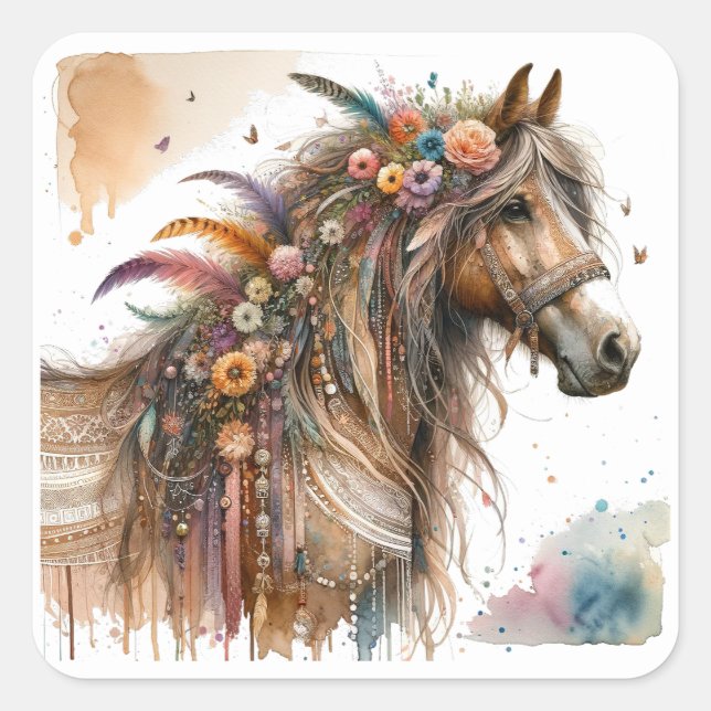 Watercolour Horse Stickers (Front)