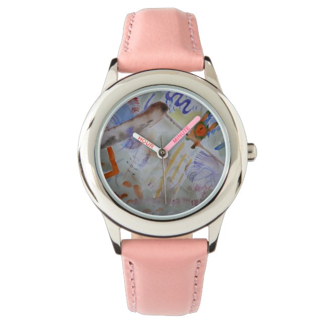 Watercolour Hummingbird eWatch Watch (Front)