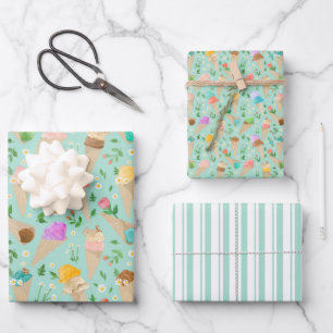 Watercolour Icecream Cone Gift Wrap