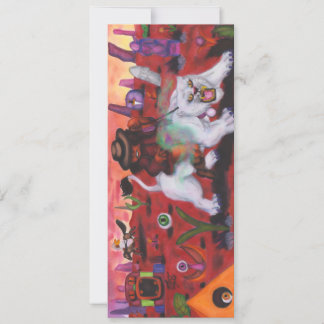 Watercolour Illustration Boy rides white Lioness