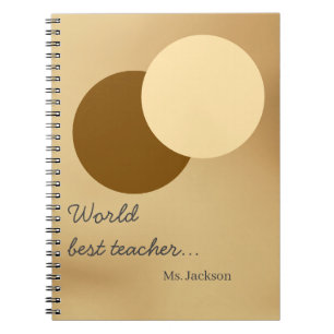 Watercolour Inspirational teacher gift Notebook