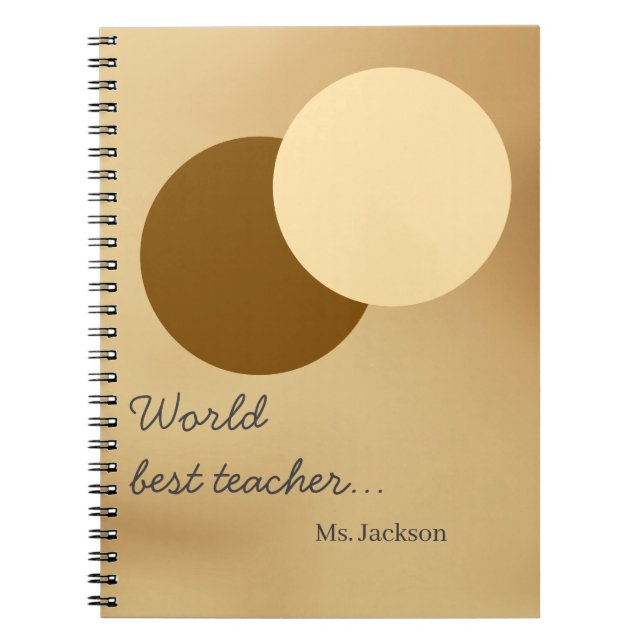 Watercolour Inspirational teacher gift Notebook (Front)