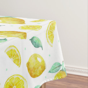 Watercolour lemons tablecloth