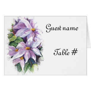 Watercolour lilak clematis flower