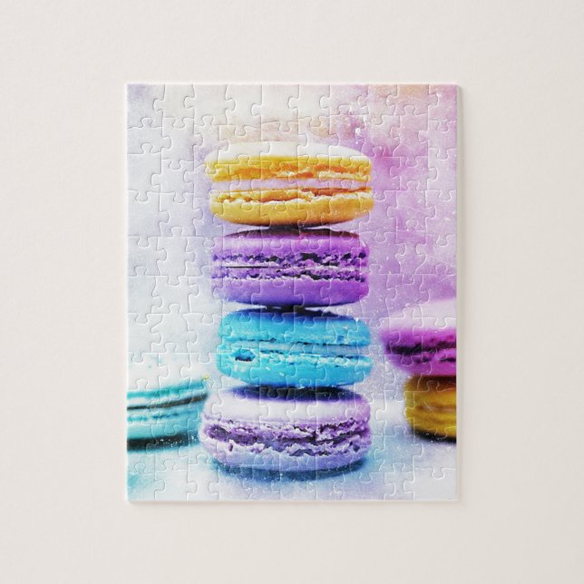 Watercolour Macaroon Food Abstract Jigsaw Puzzle (Vertical)