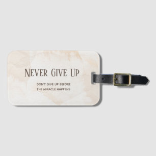 Watercolour Motivation Quote Luggage Tag