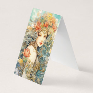 Watercolour Mysterious Maiden Card