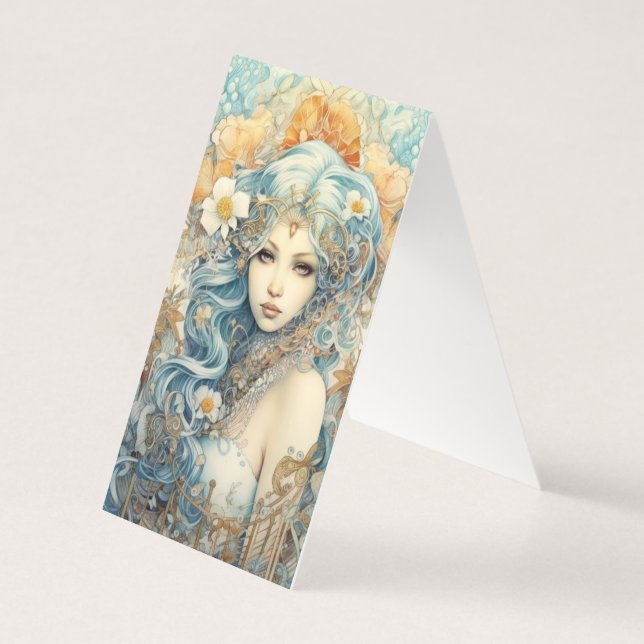 Watercolour Mysterious Maiden Card (Back)