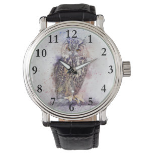 Watercolour Owl Watch