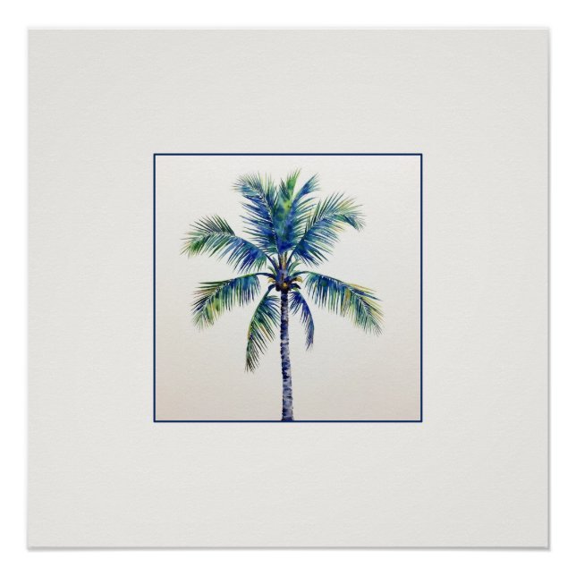 WATERCOLOUR PALM TREE POSTER (Front)