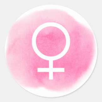 Watercolour Pastel Venus Symbol Stickers