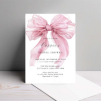 Watercolour Pink Bow Ribbon Bridal Shower