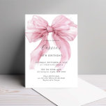 Watercolour Pink Ribbon Bow 16th Birthday Invitation<br><div class="desc">Designed to coordinate with our Pink Ribbon collection,  this birthday invitation features gorgeous silky ribbon in watercolour pink shades. For more advanced customization of this design,  e.g. changing layout,  font or text size please click the "CUSTOMIZE" button above. Please contact me for any questions!</div>