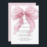 Watercolour Pink Ribbon Bow 16th Birthday Invitation<br><div class="desc">Designed to coordinate with our Pink Ribbon collection,  this birthday invitation features gorgeous silky ribbon in watercolour pink shades. For more advanced customization of this design,  e.g. changing layout,  font or text size please click the "CUSTOMIZE" button above. Please contact me for any questions!</div>