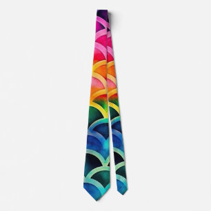 Watercolour Rainbow Art Tie