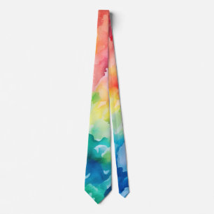 Watercolour Rainbow Art Tie