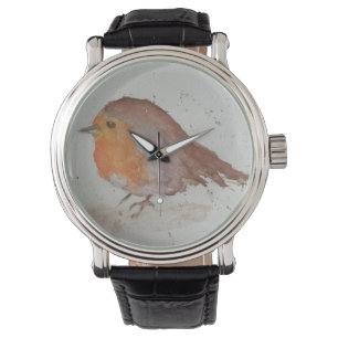 Watercolour Robin Watch