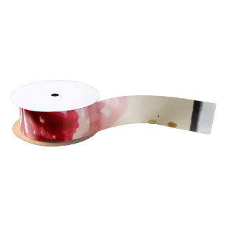 watercolour rose satin ribbon
