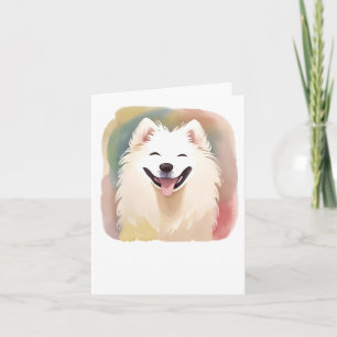 Watercolour Samoyed Dog Sticker1  Card